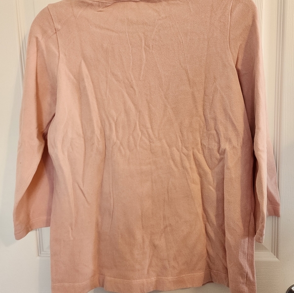 Women's Eileen fisher 3/4 sleeve blouse  with from pockets  light pink - Picture 2 of 10